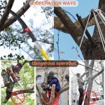 Pole Saws for Tree Trimming, 7.3-27 ft Tree Pruner Manual Pole Saw, Extendable Long Branch Trimmer Tree Pole Pruner Saw Blades and Scissors Set for Pruning Palms and Shrubs