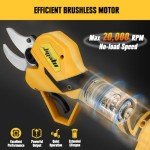 Electric Pruning Shears Compatible with DeWalt 20V MAX Battery (Tool Only), Mellif Upgraded Cordless Tree Pruner w/ 20,000RPM Brushless & 30mm (1.2") Cutting Diameter SK5 Steel Blade for Gardening