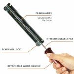 MEEIHUI 10 Piece Universal Chainsaw Sharpening Kit, Chainsaw Chain Sharpener with 5/32" (4 mm) 3/16" (4.8 mm) and 7/32" (5.5 mm) Round Files, Flat File, Depth Gauge, Filing Guide Holder, Handle.