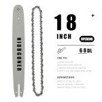 NIUBGONER 18 inch Chainsaw Guide Bar and Chain,0.325" Pitch, 063" Gauge,68DL,Replacement Chainsaw Guide Bar For Stihl MS230, MS241C-M, MS250, MS251,3005 000 4717,183PXLBA074(2 Chains+1 Bar)