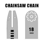 NIUBGONER 18 inch Chainsaw Guide Bar and Chain,0.325" Pitch, 063" Gauge,68DL,Replacement Chainsaw Guide Bar For Stihl MS230, MS241C-M, MS250, MS251,3005 000 4717,183PXLBA074(2 Chains+1 Bar)