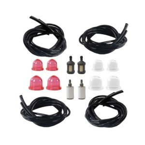 ZHRANXZ Petrol Fuel Line Hose with black 4 Sizes Common 2 Cycle Small Engine Weedeater Chainsaw Fuel Line(4 feet each) Fuel FilterTube Primer bulb Replacement kit