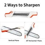 SIMSIN 2 in 1 Chainsaw Sharpener for 3/8" Saw Chain,Easy File Chain Saw Sharpener Tool