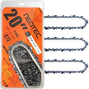 20 Inch Chainsaw Chains Blade,3/8" Pitch,.050" Gauge 72 Drive Links E72 Chain for 20-Inch Guide Bars Fits for Stihl MS391 MS311 Husqvarna 455 33RS72(3 Chains)