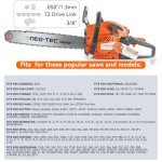 20 Inch Chainsaw Chains Blade,3/8" Pitch,.050" Gauge 72 Drive Links E72 Chain for 20-Inch Guide Bars Fits for Stihl MS391 MS311 Husqvarna 455 33RS72(3 Chains）
