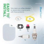 BlueStars 530057925 Air Filter Kit - For Poulan Craftsman 42cc Chainsaw P3314 P3416 P3816 P4018 PP4218A PP3416 PP3516 PP3816 PP4018 PP4218 530095646 Fuel Filter 530069247 Fuel Line Gasket Primer Bulb