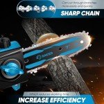Saker Pole Saw for Tree Trimming,Retractable Extension Pole 66.9-98.4Inch Electric Pole Saw, Multi-Angle Cordless Pole Chainsaw Battery Powered with 22V 2.0Ah Battery & Charger
