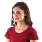 salipt 2 Pack Upgraded Anti-Fog Plastic Full Face Covering,Transparent Face Guard with Anti-Slip Nose Pad,Breathable Dust-Proof Nose Face Mouth Shield Protective for Unisex Adults Outdoor Activities