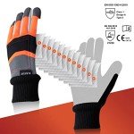 YARDMARIS Chainsaw Gloves, Classic ANTI-CUT Chainsaw Gloves, Leather Gloves, 12-Layers of Protection on Left Hand Back Only