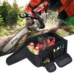 YXIRENE Chainsaw Carrying Case,Waterproof Chainsaw Storage Bag Compatible with DEWALT & Greenworks& Ego&SunJoe. 10Inch & 12Inch Cordless Power Chainsaw & Accessories,Chainsaw Case,Bag Only