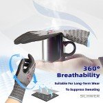Schwer AIR-SKIN Cut Resistant Gloves AR5918 with Extreme Lightweight&Thin, Level 5 Wire Metal Gloves for Refined Work, Touch-screen, Fiberglass-free, 3D-Comfort Fit, Breathable, Black 1 Pair (L)