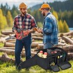 YXIRENE Chainsaw Carrying Case,Waterproof Chainsaw Storage Bag Compatible with DEWALT & Greenworks& Ego&SunJoe. 10Inch & 12Inch Cordless Power Chainsaw & Accessories,Chainsaw Case,Bag Only
