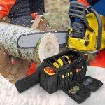 ORKELS Chainsaw Case Compatible with EGO, Dewalt, Greenworks 10 & 12 Inch Power Chainsaws – Durable Chainsaw Bag for Chainsaw & Accessories – Bag Only
