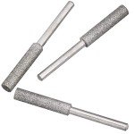 OIIKI 6 Pack Burr Grinding Stone File, Chainsaw Sharpener 3/16 Inch (Silver)