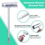 Adefol 13 x 19 mm Chainsaw Wrench Scrench with 6 Bar Nuts for Stihl 017 018 019 020 021 023 024 025 026 028 034 Chainsaw Replacement Parts Repair Tools