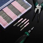 Weewooday 50 Pcs Chainsaw Sharpener Bits with Box Chainsaw Sharpening Stones Chainsaw Sharpening Bits Burr Grinding Stone File Polishing Grinding Tool for Chainsaw Sharpener, 3/16 Inch/ 4.8 mm