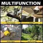 Mini Chainsaw 6-inch Cordless 3000mAh, Brushless Electric Handheld Chain Saws, Battery Powered Chainsaw Up To 100min X2, Tree Trimming, Branch Wood Cutting, Courtyard and Garden, Smart Speed By Troozy