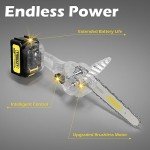 Mini Chainsaw 6-inch Cordless 3000mAh, Brushless Electric Handheld Chain Saws, Battery Powered Chainsaw Up To 100min X2, Tree Trimming, Branch Wood Cutting, Courtyard and Garden, Smart Speed By Troozy