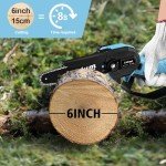 Mini Chainsaw, Mini Chainsaw Cordless with 2 Batteries, Chain saw 6 Inch Mini Chainsaw Cordless with Plastic Case Operated for Tree Branches,Courtyard,Household and Garden