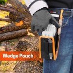 YARDMARIS Felling Wedge Pouch, Technical Version Chainsaw Wedges Storage Bag, Tough Logging Tool Holster, for Tree Cutting, Falling, Compatible with Most Belt
