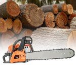 Gas Chainsaw 20 Inch, 58CC 8500RPM Gas Powered Chainsaw, Multifunctional High Power Chain Saws, Handheld Cutting Wood Chainsaw Logging Machine Garden Supplies (20Inch)