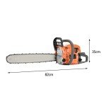 Gas Chainsaw 20 Inch, 58CC 8500RPM Gas Powered Chainsaw, Multifunctional High Power Chain Saws, Handheld Cutting Wood Chainsaw Logging Machine Garden Supplies (20Inch)