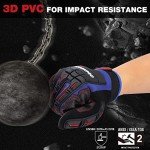 WORKPRO Heavy Duty Work Gloves, Synthetic Leather Impact Protection Working Gloves for Men, PVC Protection, Touch Screen, Terry Fabric, Non-Slip, Large