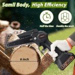 2-in-1 Cordless Pole Saw, Mini Chainsaw, Portable Electric Chainsaw with Pole,Handheld Chain Saw Pruning Shear for Tree Branches Wood Cutting,Tree Trimming,56 inch Reach Electric Saw with Pole