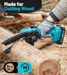 Tietoc Mini Chainsaw 6 Inch Cordless [With 2Pcs 21V Batteries] [2024 Upgrade] Portable Electric Chain Saw, Small Handheld Battery Powered Super Saws for Tree Branches, Courtyard, Household & Garden