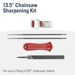 Husqvarna X-Cut SP33G Chainsaw File Kit for .325-Inch Chainsaw Chains, Chainsaw Sharpening Kit Includes File Handle, Combination File Guide, Flat File and Round Files