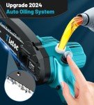 Tietoc Mini Chainsaw 6 Inch Cordless [With 2Pcs 21V Batteries] [2024 Upgrade] Portable Electric Chain Saw, Small Handheld Battery Powered Super Saws for Tree Branches, Courtyard, Household & Garden