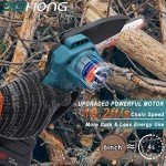 BEI & HONG Mini Chainsaw 6-Inch with 2 Battery, 21V Cordless power chain saws with Security Lock, Handheld Small Chainsaw for Wood Cutting Tree Trimming