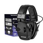 ZOHAN Electronic Shooting Earmuffs Built in Ambient Sound Amplifier, Hearing Protection for Shooters, NRR 23dB Noise Reduction, Ideal Gun Range Ear Protection Headphones for Hunting-Black