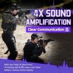 ZOHAN Electronic Shooting Earmuffs Built in Ambient Sound Amplifier, Hearing Protection for Shooters, NRR 23dB Noise Reduction, Ideal Gun Range Ear Protection Headphones for Hunting-Black