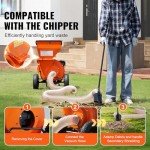 VEVOR Wood Chipper Shredder Mulcher Leaf Vacuum Kit, 4.3 Inch x 13.1 ft Heavy Duty Universal Woodchipper Accessory, 4 inch Diameter for Large Volume Feeding,Fit Mainstream Brand (Chipper NOT Included)