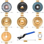 11Pcs Wood Carving Disc for 4" or 4 1/2" Angle Grinder, Angle Grinder Wood Carving Disc,Wood Shaping Grinding Disc for Angle Grinder Attachments, Stump Grinder Teeth, Wood Shaping Tools