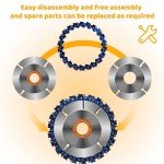 13PCS Wood Carving Disc Set for 4" or 4 1/2" Angle Grinder, Stump Tool Grinder Disc Wheel Attachments for Woodworking, Stump Grinding Tools for Wood Cutting Shaping Carving Sanding and Polishing