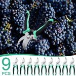 Lothee 9 Pcs Garden Shears Pruning Garden Clippers Bulk Bypass Pruner Heavy Duty for Gardening Hedge Plant Cutting Flower Scissors for Tree Trimming Bonsai Cutting Fruits Picking