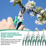Lothee 9 Pcs Garden Shears Pruning Garden Clippers Bulk Bypass Pruner Heavy Duty for Gardening Hedge Plant Cutting Flower Scissors for Tree Trimming Bonsai Cutting Fruits Picking