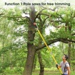 ELIXRION 27 Feet Pole Saws for Tree Trimming Manual Branch Pruner Cutter Kits, Manual Pole Saw Cut Branch Garden Tool Tree Pruner Extendable Hand Saw Tree Trimmer