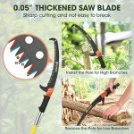 ELIXRION 27 Feet Pole Saws for Tree Trimming Manual Branch Pruner Cutter Kits, Manual Pole Saw Cut Branch Garden Tool Tree Pruner Extendable Hand Saw Tree Trimmer