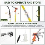 ELIXRION 27 Feet Pole Saws for Tree Trimming Manual Branch Pruner Cutter Kits, Manual Pole Saw Cut Branch Garden Tool Tree Pruner Extendable Hand Saw Tree Trimmer