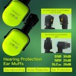 DarlingSafe Forestry Safety Helmet with Face Shield Ear Muffs 3 in1 Chainsaw Work Safety Hard Hats ANSI Z89.1-Type 1 Class C, OSHA (Green+G07+Mesh Face Shield)