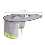 Topbuti 3 Pcs Hard Hat Sun Shade Full Brim Mesh Neck Sun Shield Bandana Face Scarf UV Sun Protection Arm Sleeves with Reflective Strap, High Visibility Sun Visor Neck Shade for Hard Hat Accessories