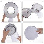 Topbuti 3 Pcs Hard Hat Sun Shade Full Brim Mesh Neck Sun Shield Bandana Face Scarf UV Sun Protection Arm Sleeves with Reflective Strap, High Visibility Sun Visor Neck Shade for Hard Hat Accessories