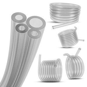 4 Sizes Assoreted Fuel Line Hose - Replacement Tubing for Two Stroke/ 2 Cycle Small Enginge ower Tools, Petrol Gas Pipe for Lawn Mower String Trimmer Chainsaw Leaf Blower - Fit Most Brands (Clear)