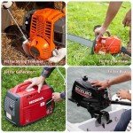 2 Packs Pull Cord Handle, Gasoline Engine Pull Starter Handle Grip, Lawn Mower Pull Handle for Generator, Chainsaw, Trimmer Edger Brush Cutter Engine Parts, 2.84Inch Long and 0.65Inch Width Handle