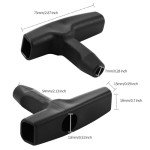 2 Packs Pull Cord Handle, Gasoline Engine Pull Starter Handle Grip, Lawn Mower Pull Handle for Generator, Chainsaw, Trimmer Edger Brush Cutter Engine Parts, 2.84Inch Long and 0.65Inch Width Handle
