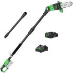 SOYUS Pole Saw 8-Inch Cordless, 15-Foot Max Reach Electric Pole Saw for Tree Trimming, 16ft/s Speed, Auto Oiling, Multi-Angle Pole Chainsaw with 2.0Ah Battery & Charger