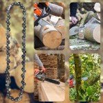 [4 Pieces] 8 Inch Chainsaw Chains with Guide Bar, 3/8" LP Pitch, 050" Gauge, 33 Drive Links, 8" Saw Guide Bar and Chain Combo Replacement for Greenworks, Sun Joe, Portland, Oregon and more- S33